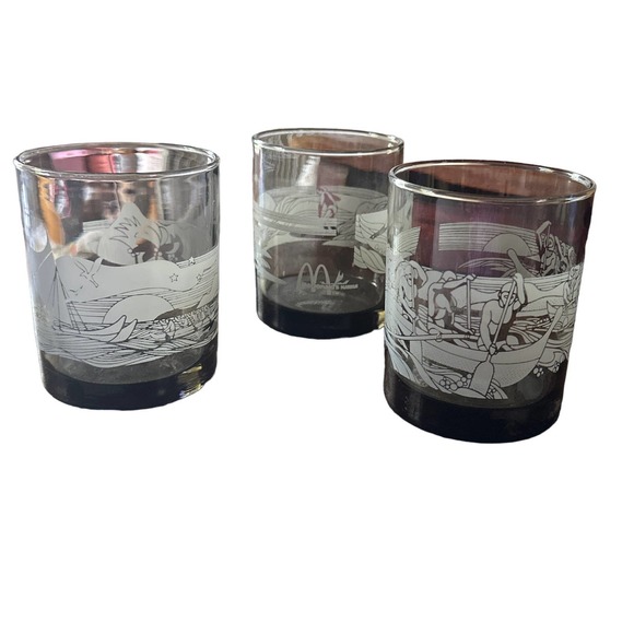 Vintage 1980s Libbey McDonalds Hawaii Promotional Souvenir Glasses - Picture 1 of 10